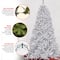 7.5ft. Pre-Lit North Valley™ White Spruce with Glitter Artificial Christmas Tree, Clear Lights